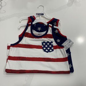 NWT Tommy Bahama 2pk Flag Tanks Boys (7/8)